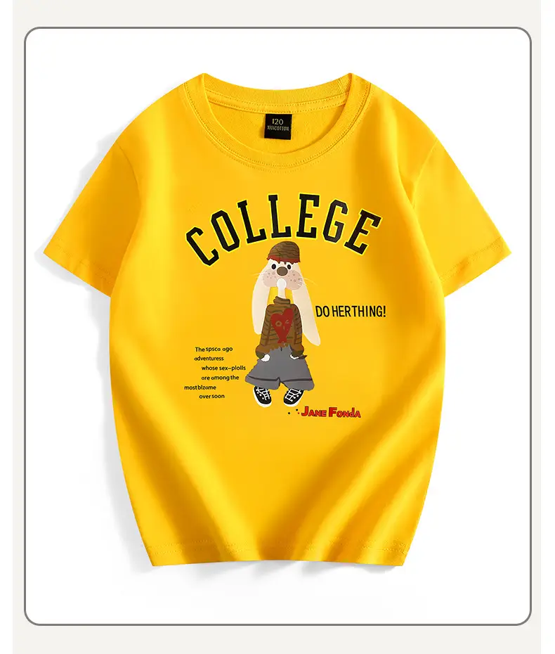 Girls College Print Green T-Shirt Medium — feature 44