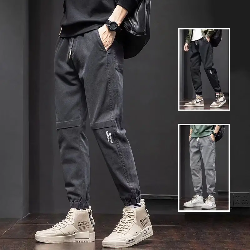Men Velvet Leg-Tie Pants 2024 Winter Casual Sports - Image 8