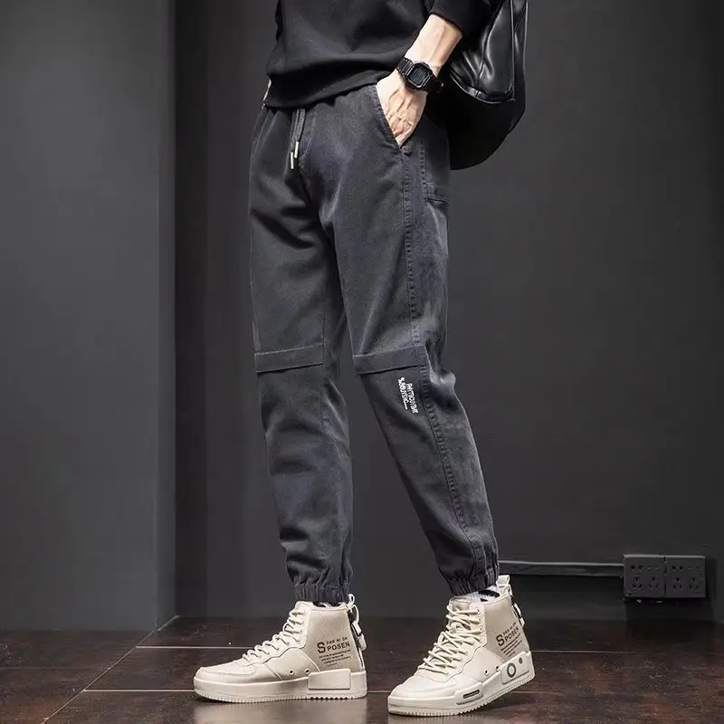 Men Velvet Leg-Tie Pants 2024 Winter Casual Sports - Image 5