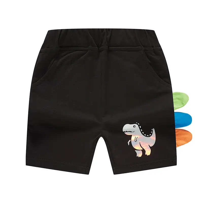 Beesee Boys Cartoon Dinosaur Shorts Black 5-Pack