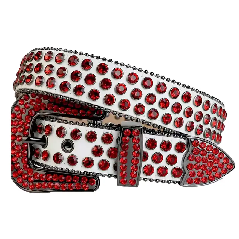 Women Belt with Rhinestones and Buckle - Image 17