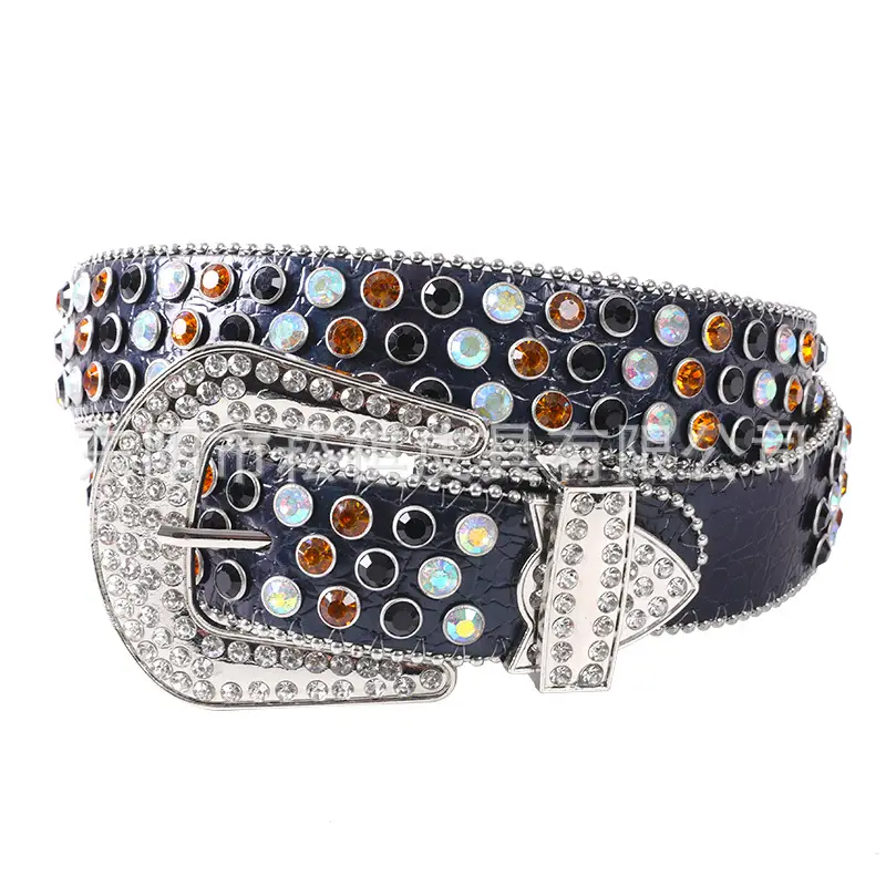 Women Belt with Rhinestones and Buckle - Image 15