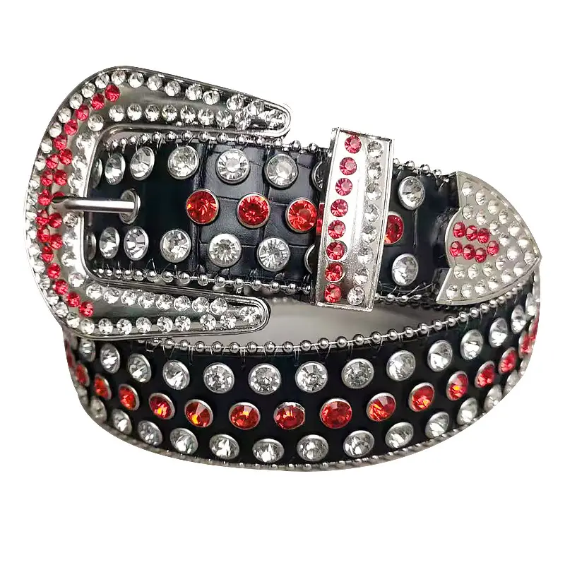 Women Belt with Rhinestones and Buckle - Image 29