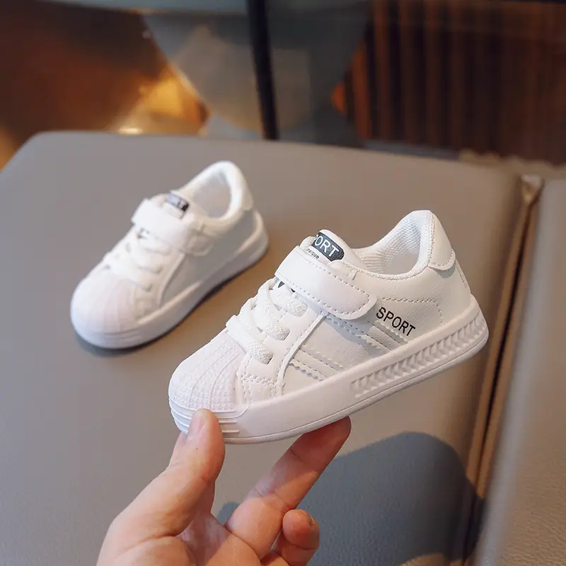 Boys Girls Board Shoes White Spring Kids Kindergarten