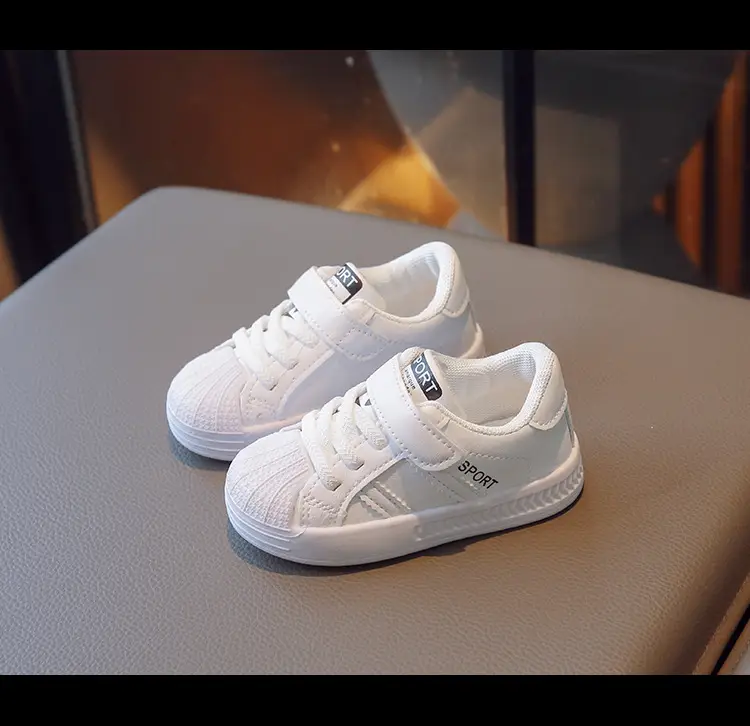 Boys Girls Board Shoes White Spring Kids Kindergarten — feature 12