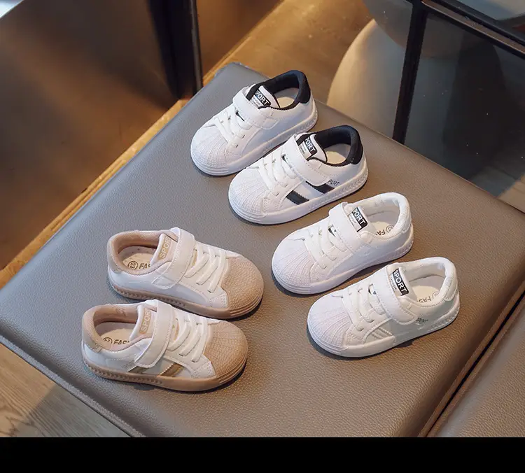 Boys Girls Board Shoes White Spring Kids Kindergarten — feature 3