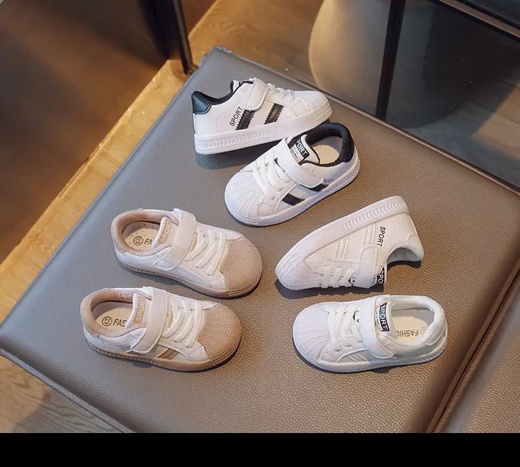 Boys Girls Board Shoes White Spring Kids Kindergarten — feature 9