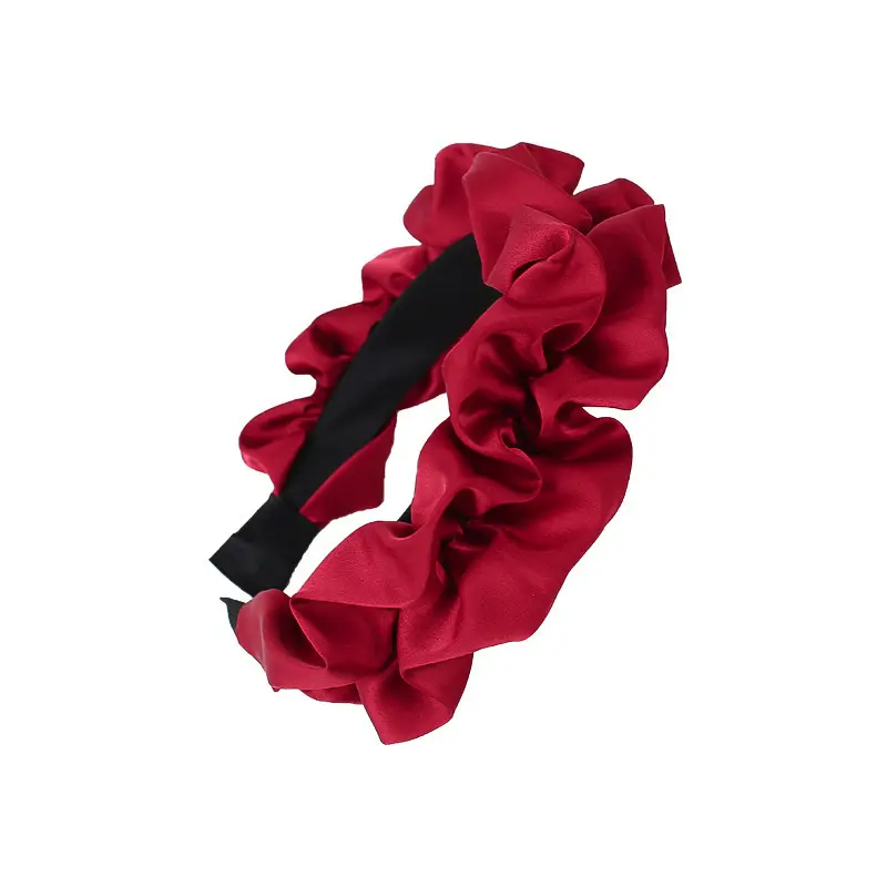 Women's Blue Pleated Cranial Headband Retro French Style - Image 12