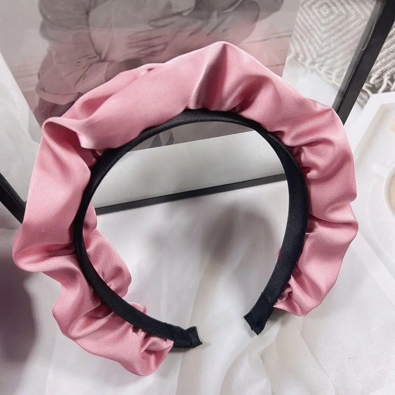 Women's Blue Pleated Cranial Headband Retro French Style — feature 12