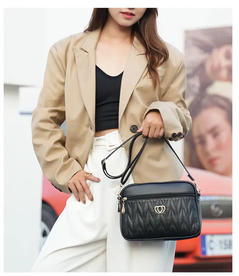 Women Rhombic Crossbody Bag Tan 2023 — feature 17