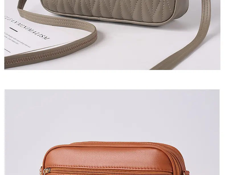 Women Rhombic Crossbody Bag Tan 2023 — feature 35