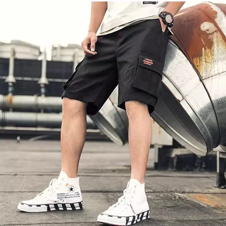 Men's Black Five-Piece Summer Pants Plus Size Quick-Drying - Image 7