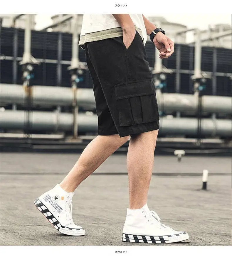 Men's Black Five-Piece Summer Pants Plus Size Quick-Drying — feature 11