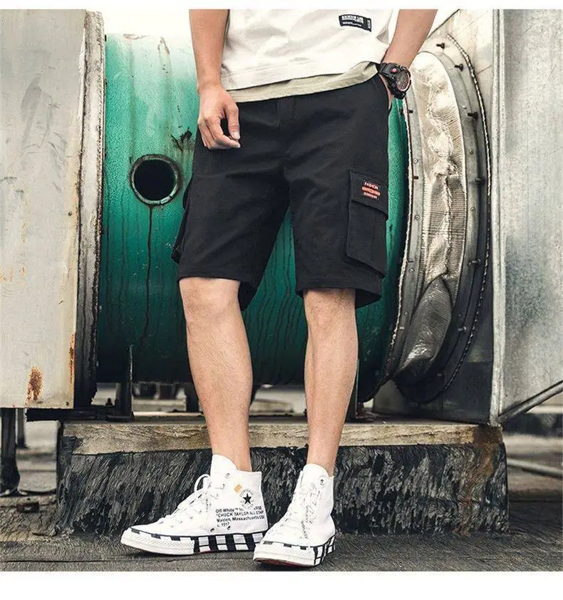 Men's Black Five-Piece Summer Pants Plus Size Quick-Drying — feature 9