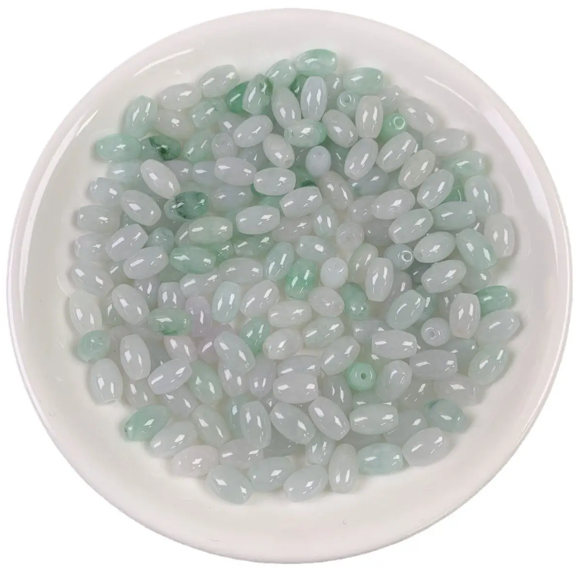 Green Jadeite Loose Beads 6x9mm Wholesale - Image 5