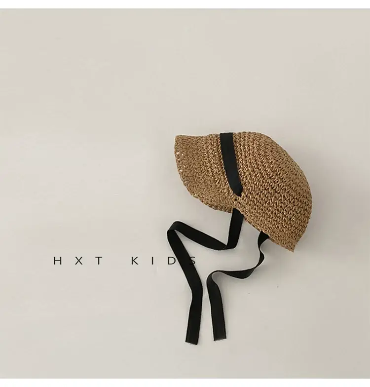 Children's Straw Sun Hat for Boys Girls Travel Cap — feature 12