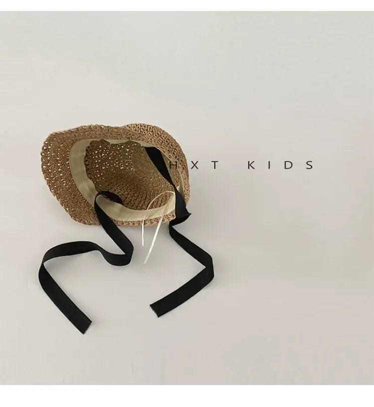 Children's Straw Sun Hat for Boys Girls Travel Cap — feature 13