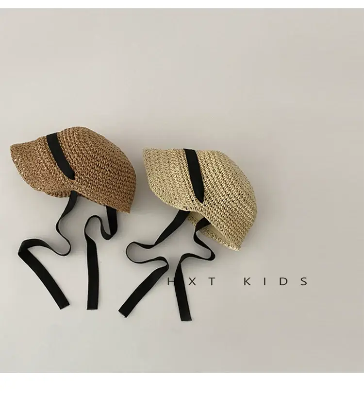 Children's Straw Sun Hat for Boys Girls Travel Cap — feature 8