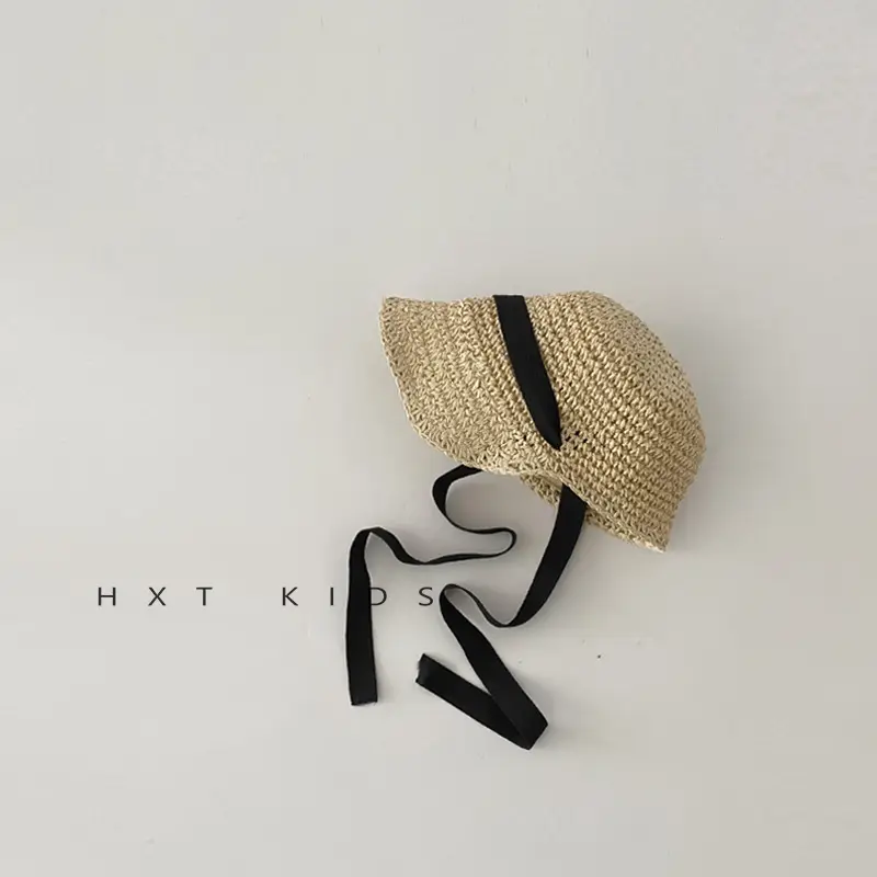 Children's Straw Sun Hat for Boys Girls Travel Cap
