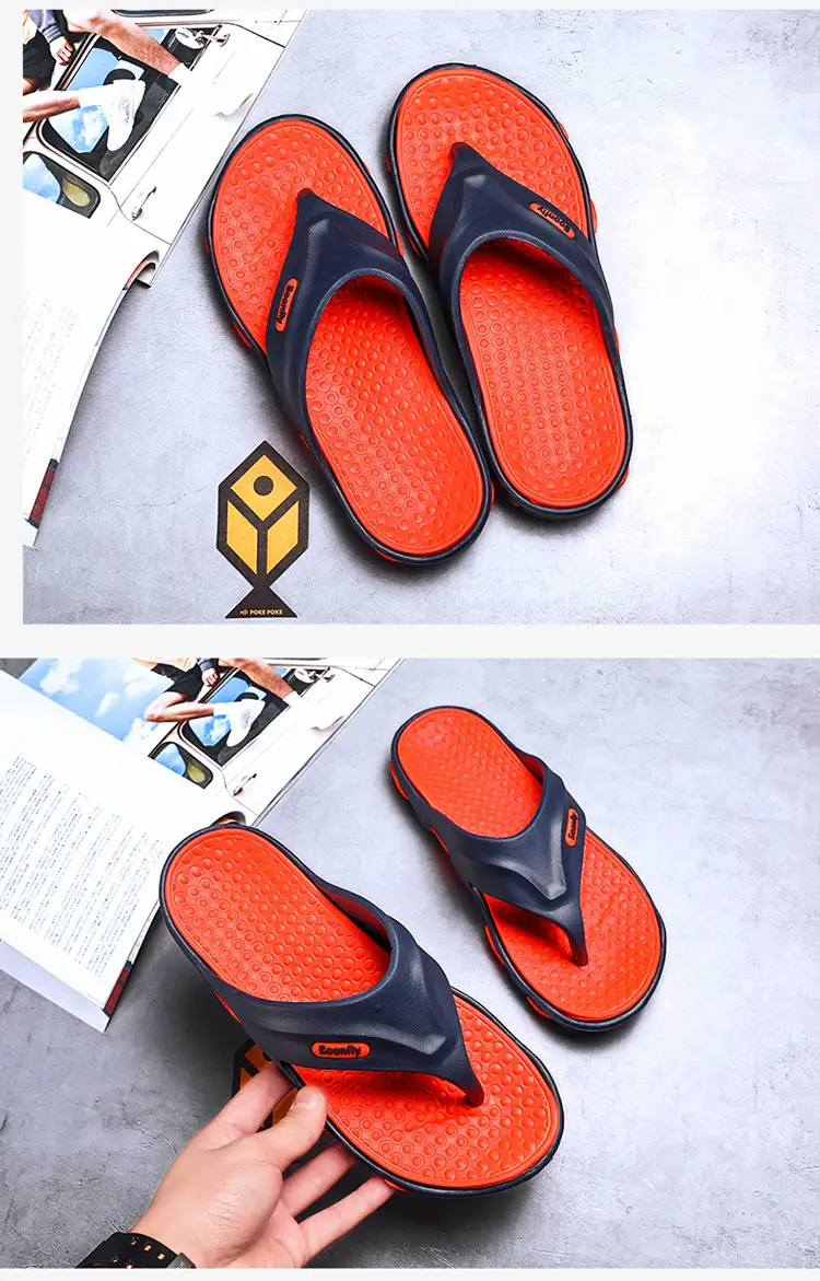 2023 Summer Cross-Border Men's Breathable Sandals Black Red — feature 14
