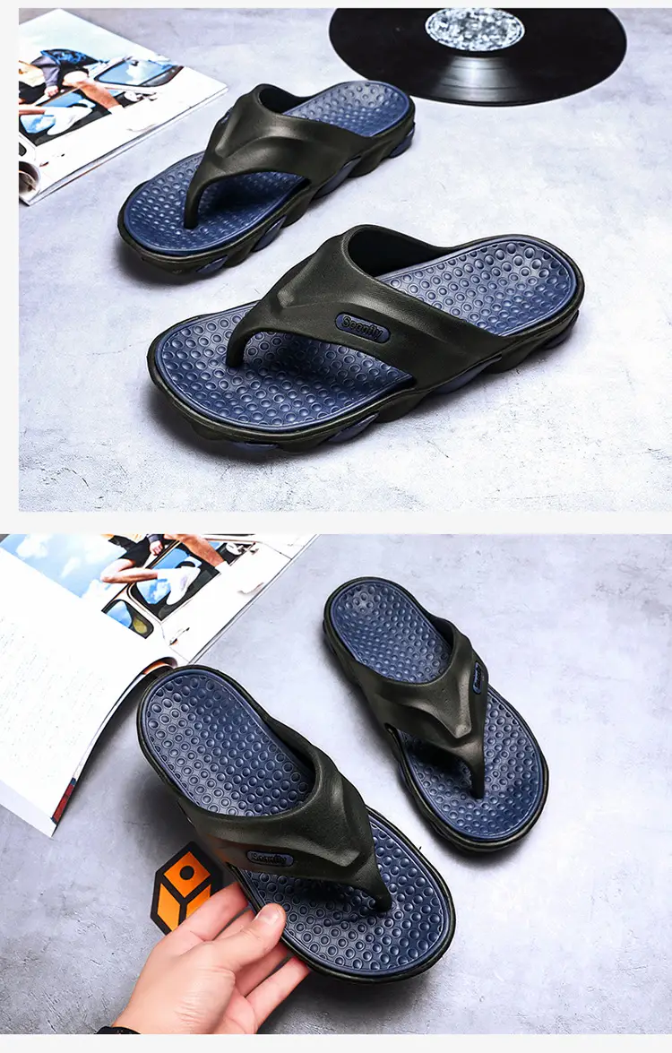 2023 Summer Cross-Border Men's Breathable Sandals Black Red — feature 17
