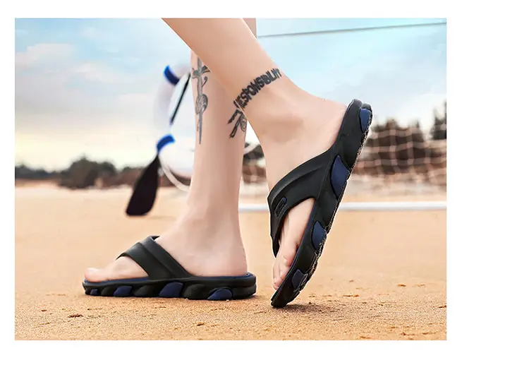 2023 Summer Cross-Border Men's Breathable Sandals Black Red — feature 29
