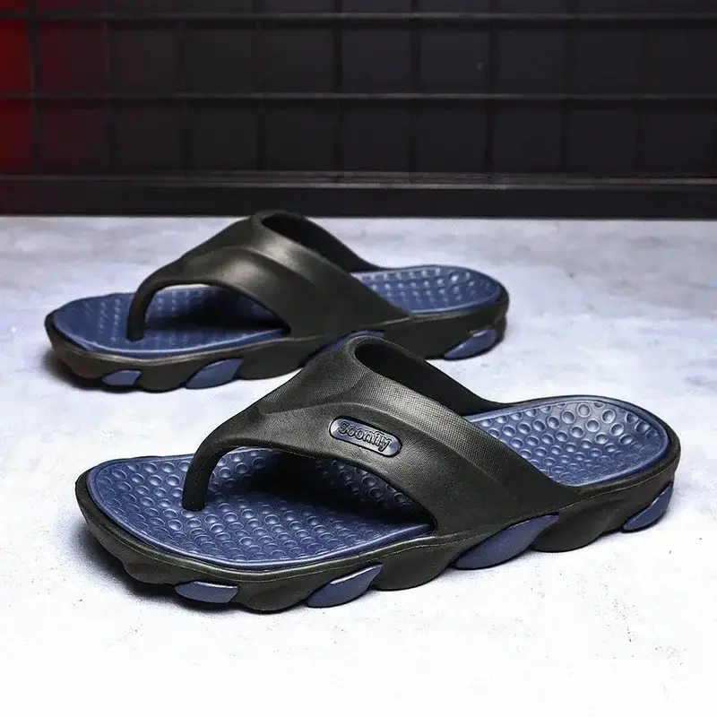 2023 Summer Cross-Border Men's Breathable Sandals Black Red