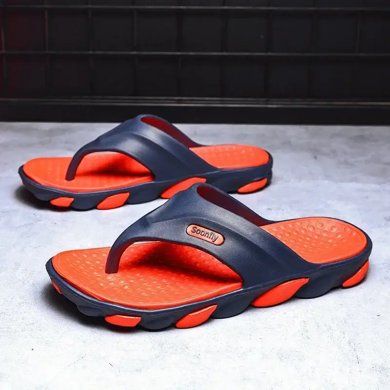 2023 Summer Cross-Border Men's Breathable Sandals Black Red
