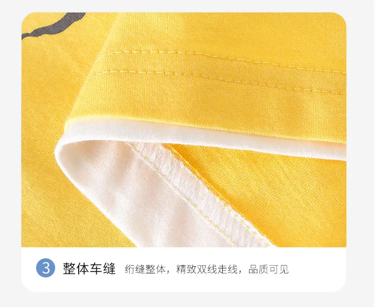 Summer Boys Cotton T-Shirt Shorts Set with Bear Print — feature 29