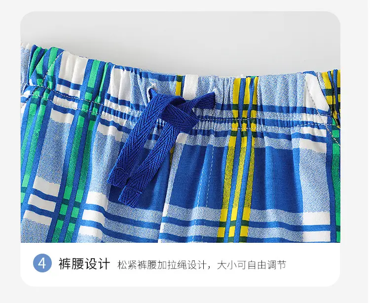Summer Boys Cotton T-Shirt Shorts Set with Bear Print — feature 30