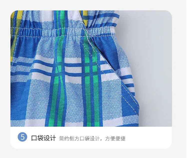 Summer Boys Cotton T-Shirt Shorts Set with Bear Print — feature 31