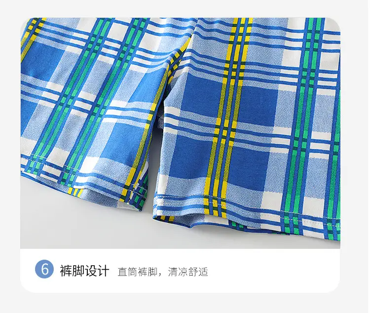 Summer Boys Cotton T-Shirt Shorts Set with Bear Print — feature 32