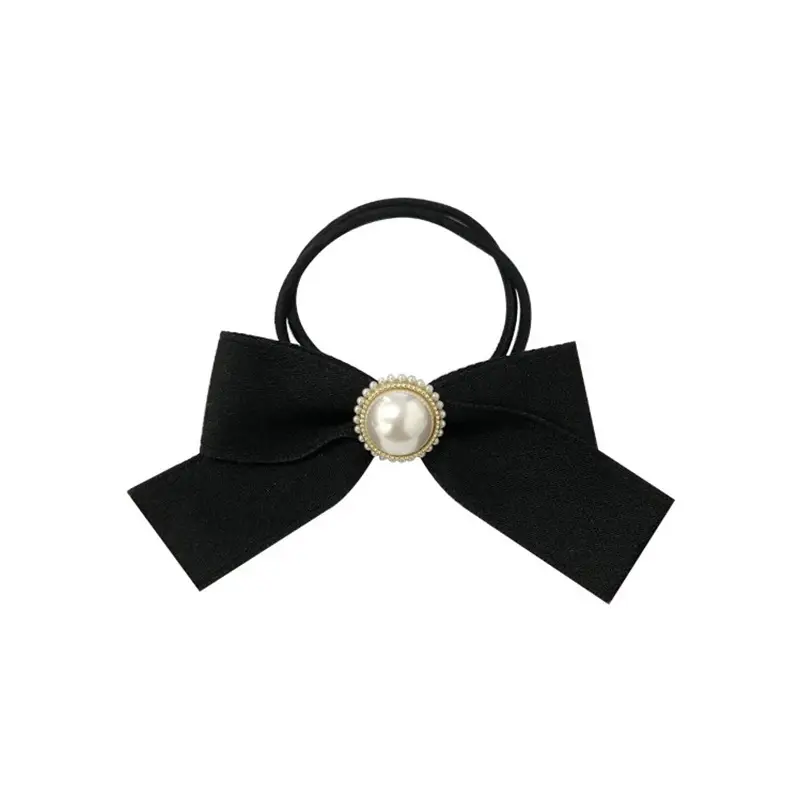 French Bow Hair Band for Women with Pearl Accents