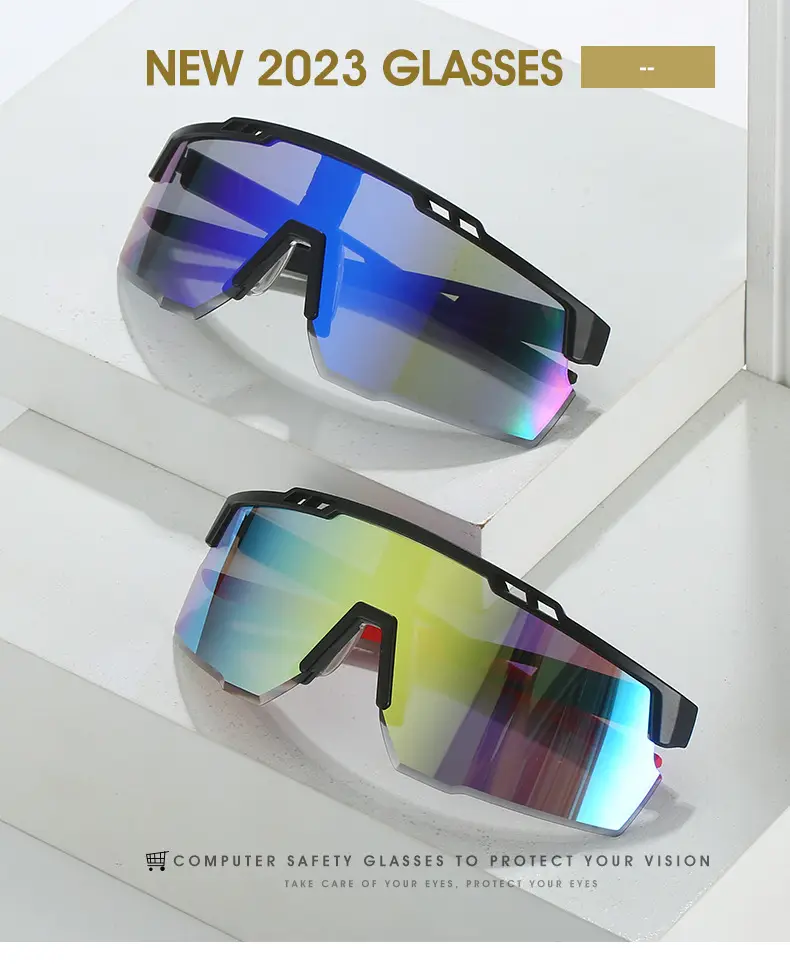 Men Cycling Sunglasses with Colorful Lenses β feature 1