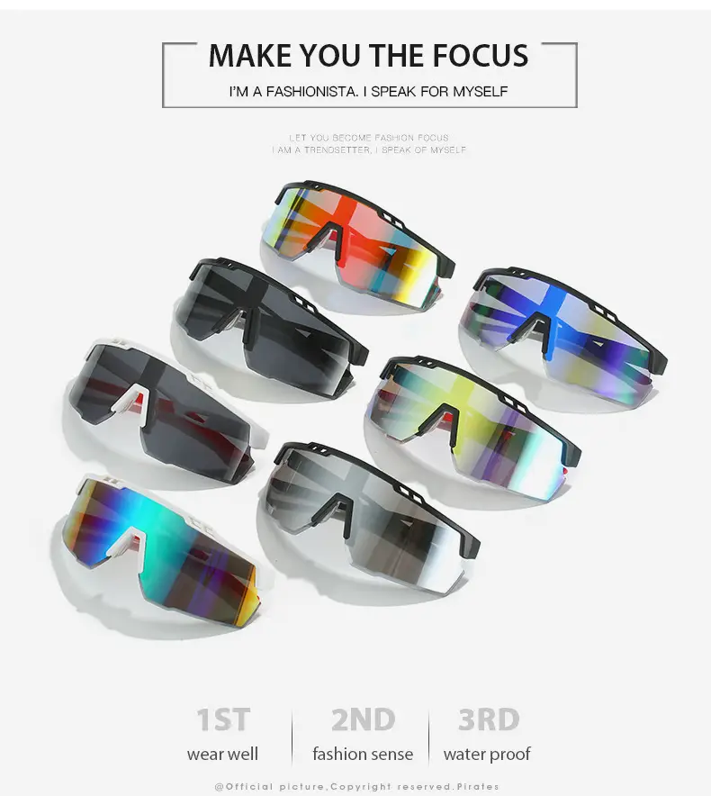 Men Cycling Sunglasses with Colorful Lenses β feature 3