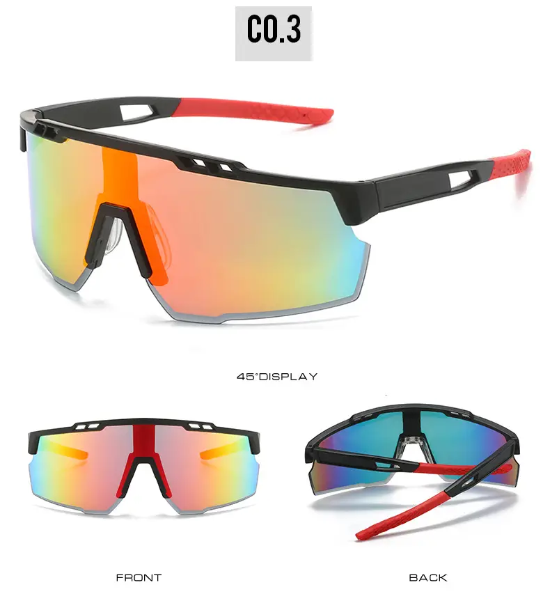 Men Cycling Sunglasses with Colorful Lenses β feature 9