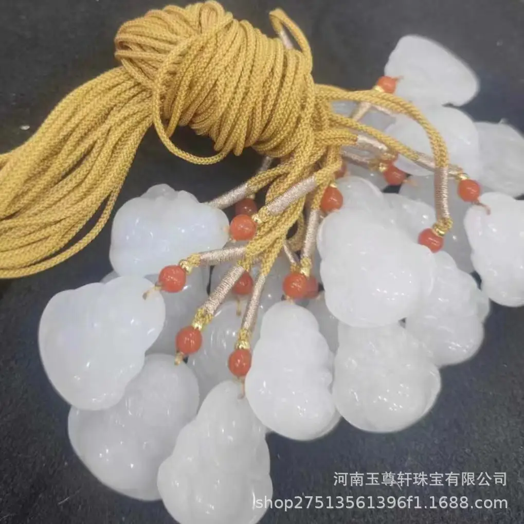 Gold Silk Jade Buddha Pendant Necklace Live Supply - Image 4