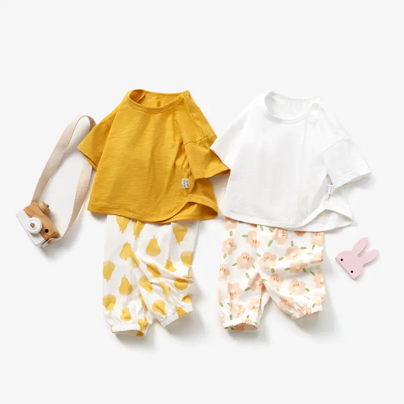 Baby T-Shirt Yellow Blue Summer Short Sleeve - Image 7