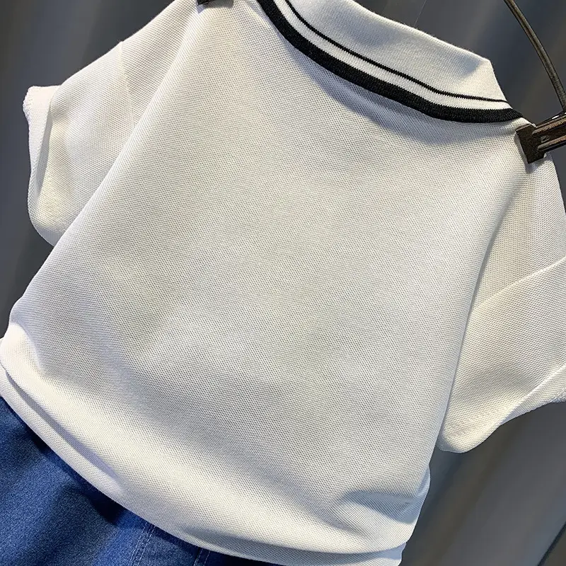 Summer Boys Green T-Shirt Blue Denim Shorts Set — feature 9