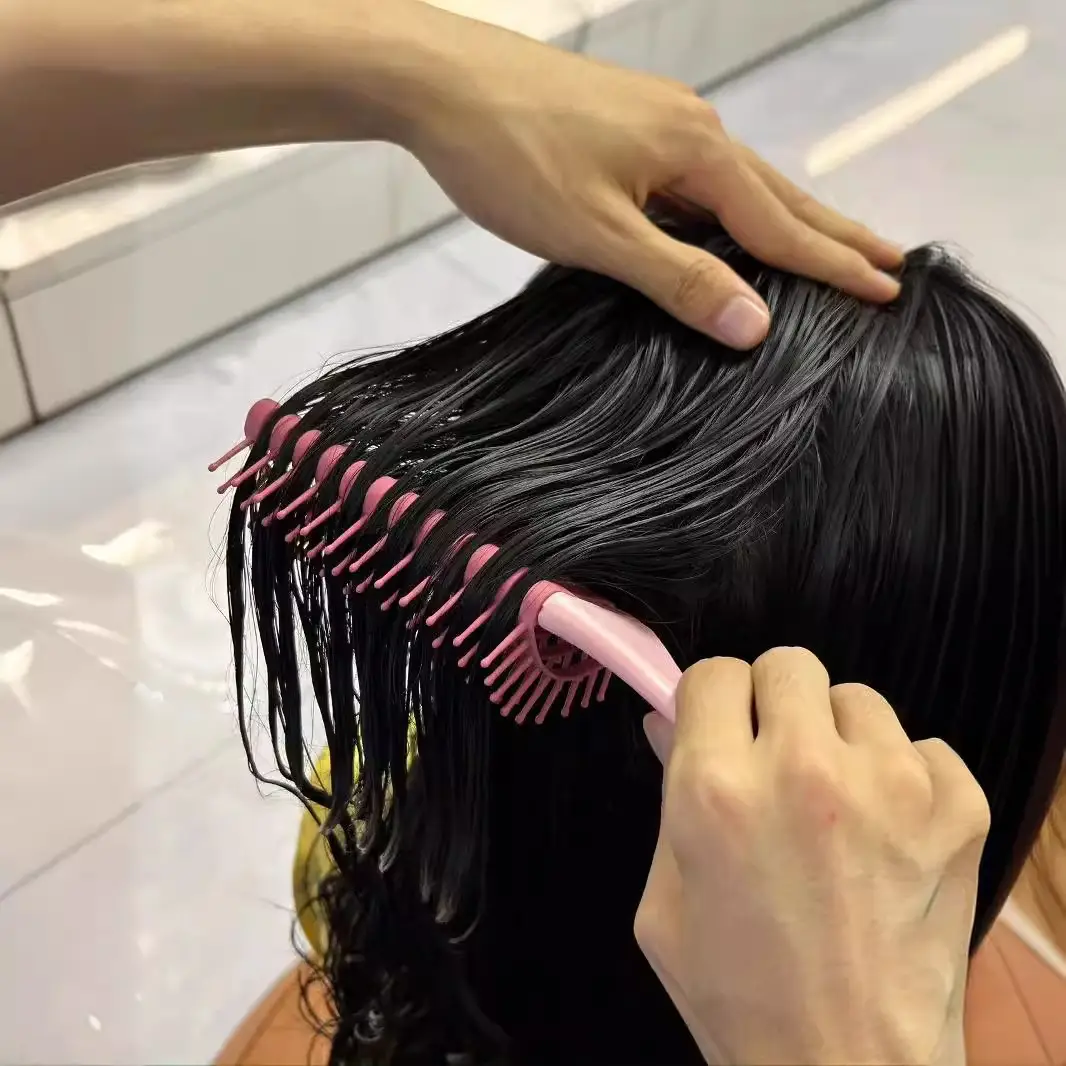 Purple Hair Brush for Curling & Massaging - Image 7