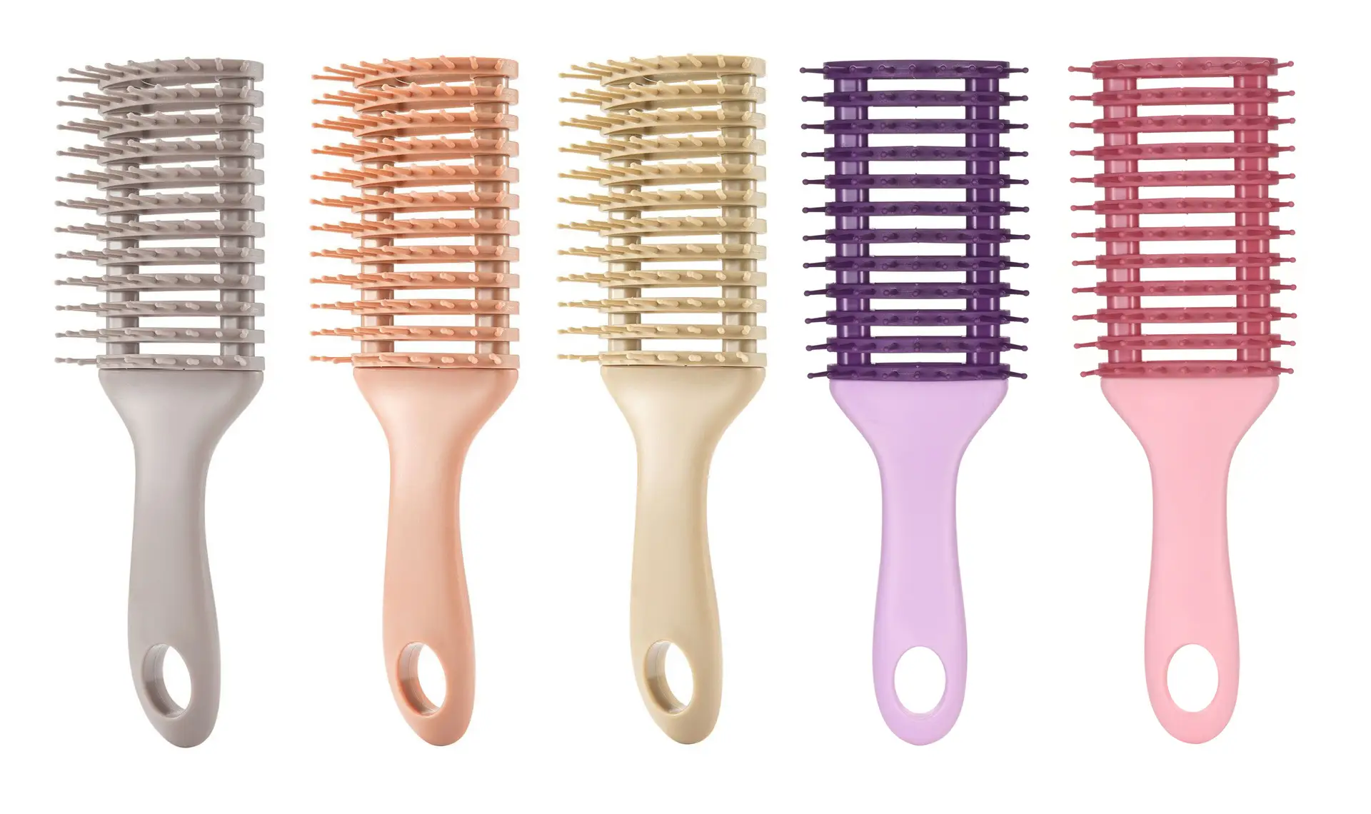 Purple Hair Brush for Curling & Massaging — feature 1