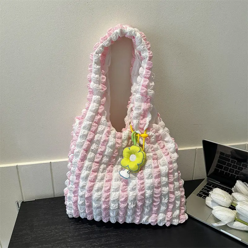 Black Bubble Flower Handbag 2026 Summer - Image 8