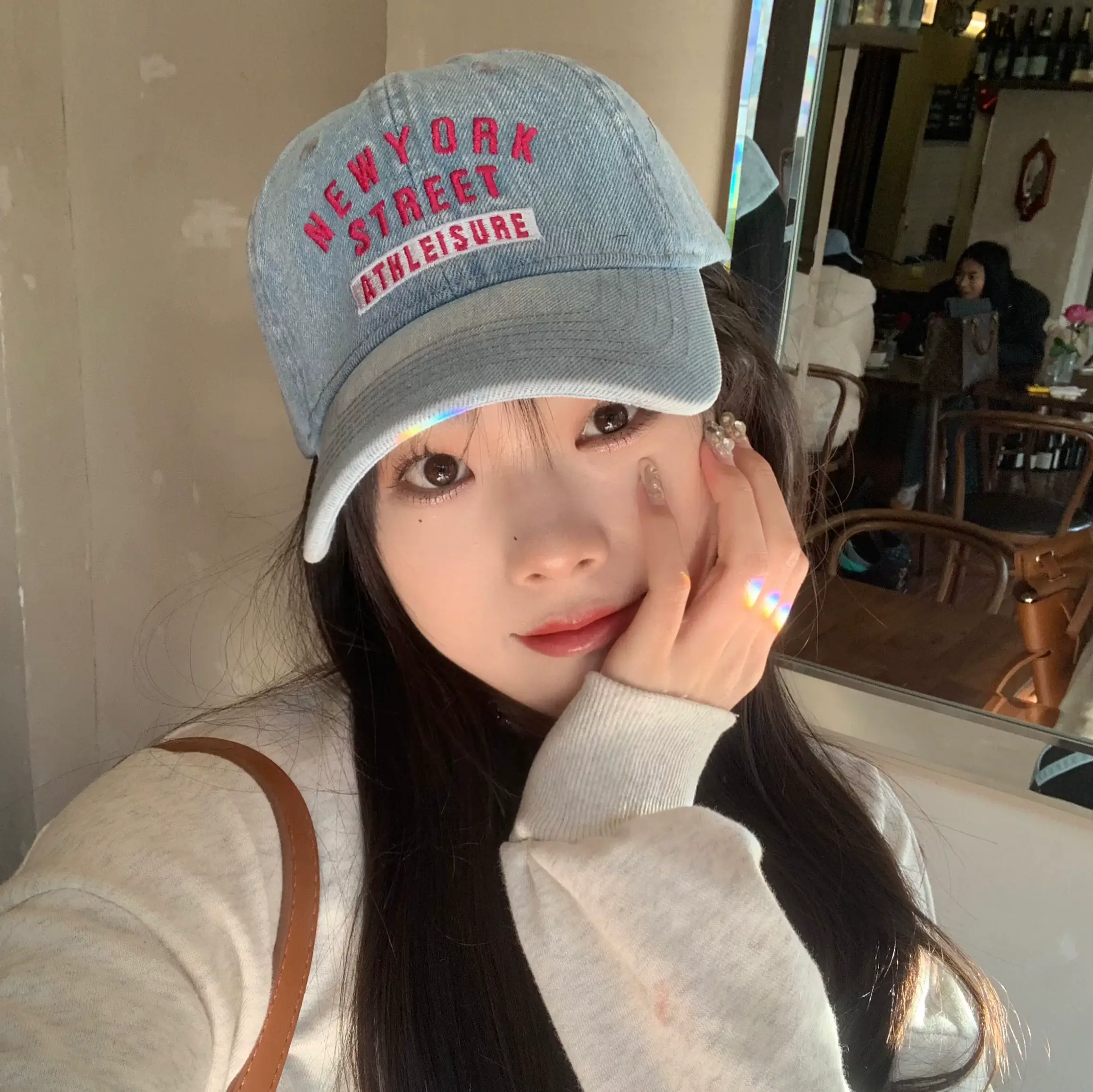 Korean Joker Sunshade Cap for Girls 95% Cotton — feature 4