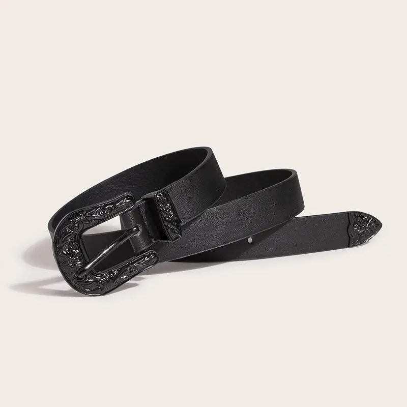 Black Painted PU Belt for Women - Image 4