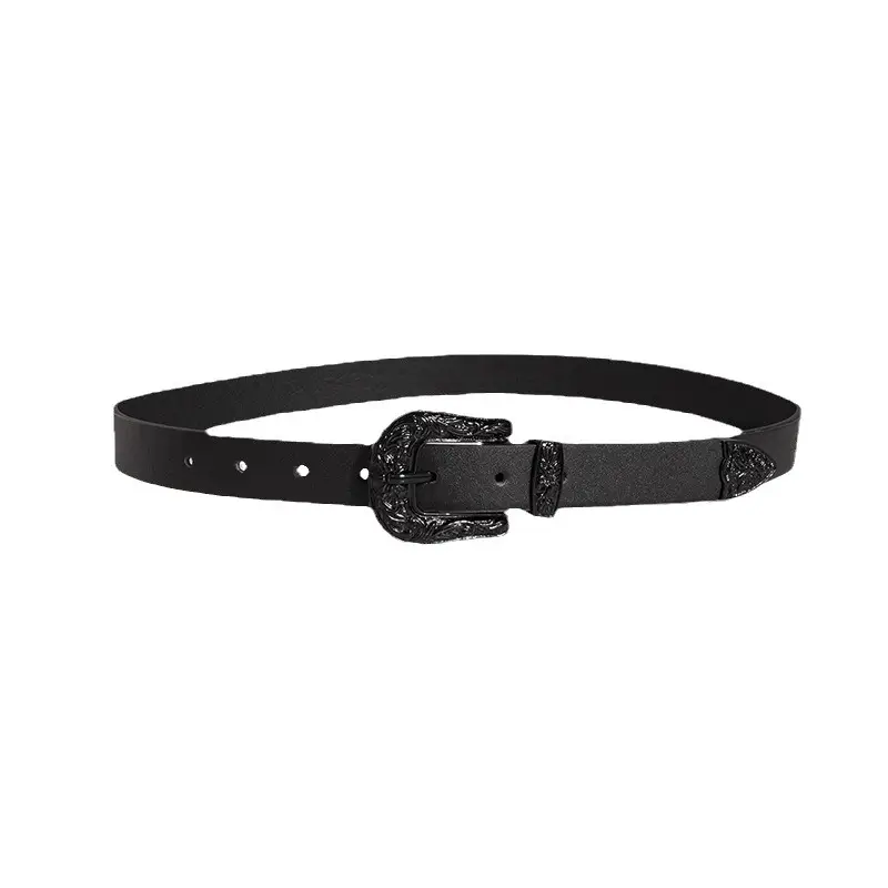 Black Painted PU Belt for Women - Image 5