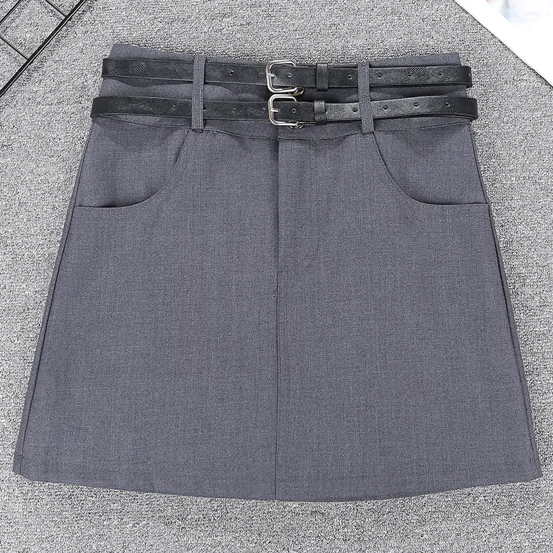 Black Belted Short Skirt with Phone Pocket 2023 — feature 4