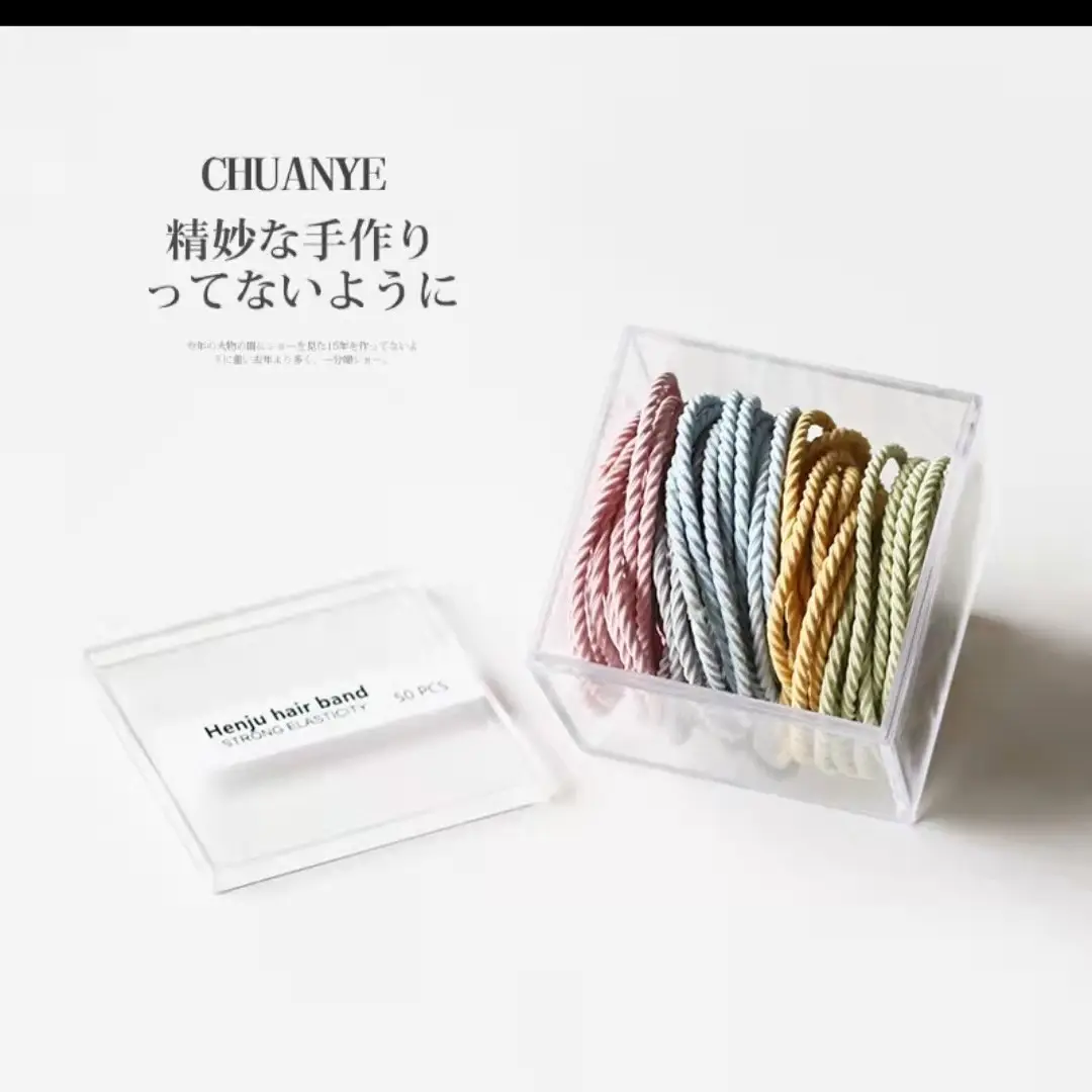 2025 Rainbow Rubber Hair Ties for Women High Elasticity Durable - Image 29