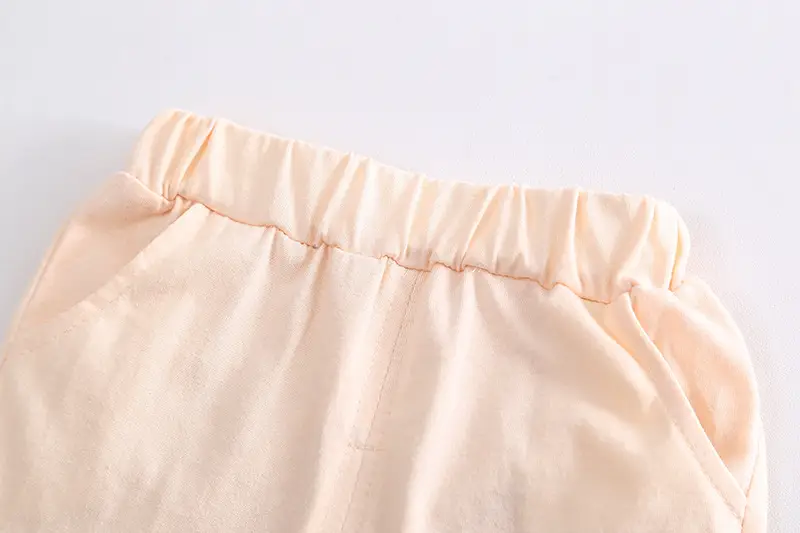 Children Cotton T-Shirt Shorts Suit Beige Baby Summer — feature 10