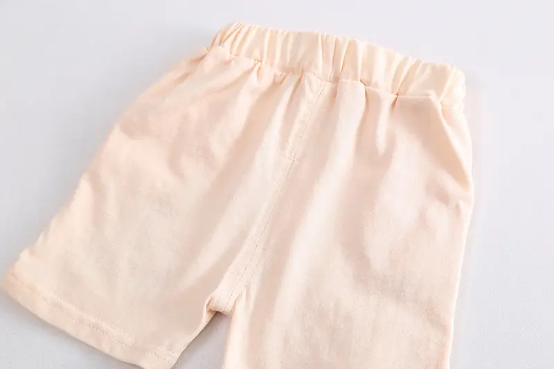 Children Cotton T-Shirt Shorts Suit Beige Baby Summer — feature 14