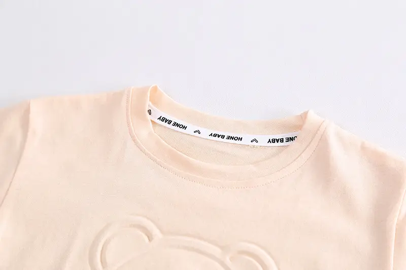 Children Cotton T-Shirt Shorts Suit Beige Baby Summer — feature 5
